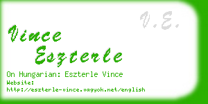 vince eszterle business card